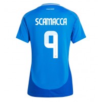 Italy Gianluca Scamacca #9 Replica Home Shirt Ladies Euro 2024 Short Sleeve